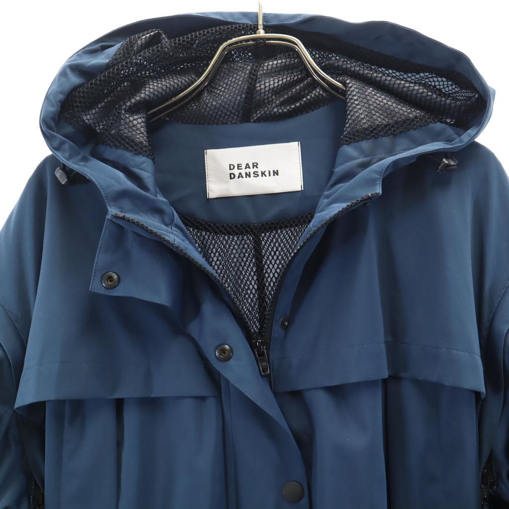 LIEBE DANSKIN Regenjacke L Marineblau System Kapuze, Netzfutter, 2-Wege Damen Gebraucht