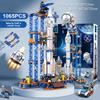 Latest giant space manned rocket model building blocks space space station brick city building toys for kids