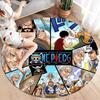 One Piece Poster Round Area Rug Carpet Rug For Living Room Bedroom Sofa Playroom Decor Nonslip Floor Mat