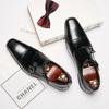 2024 Men's Genuine Leather Monk Strap Formal Shoes - Japanese Business and Wedding Style