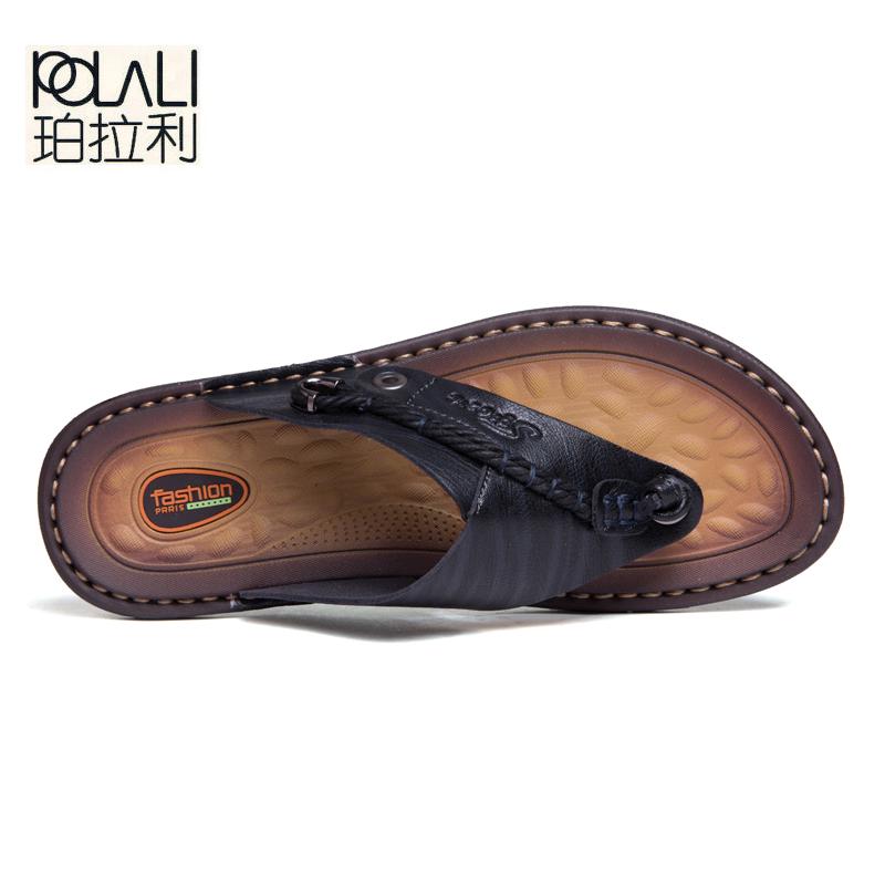 Luxury Brand Flip Flops Soft comfortable Microfiber Leather Slippers Beach Slipper Flip Flop Summer Shoe For Men size 47 Zapatos