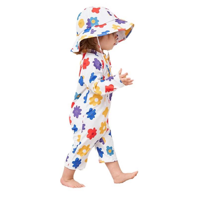 Kids' Long Sleeve Quick-Dry One-Piece Swimsuit