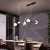 Nordic Black Chandelier for Dining Room Kitchen Home Decor Loft Suspension Pendant Lamps House Lighting lusters luminaires