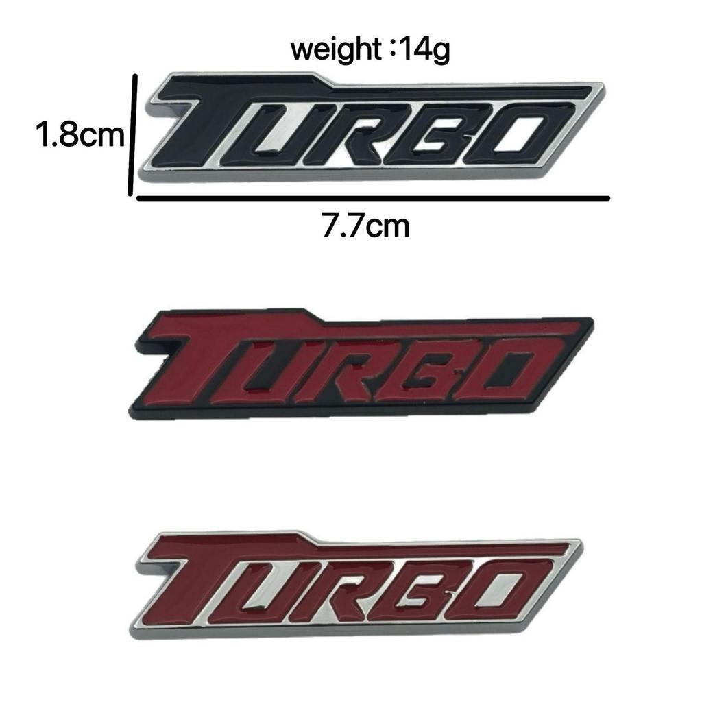Turbocharged Metal Car Emblem for Chevrolet Cruze Malibu Rear