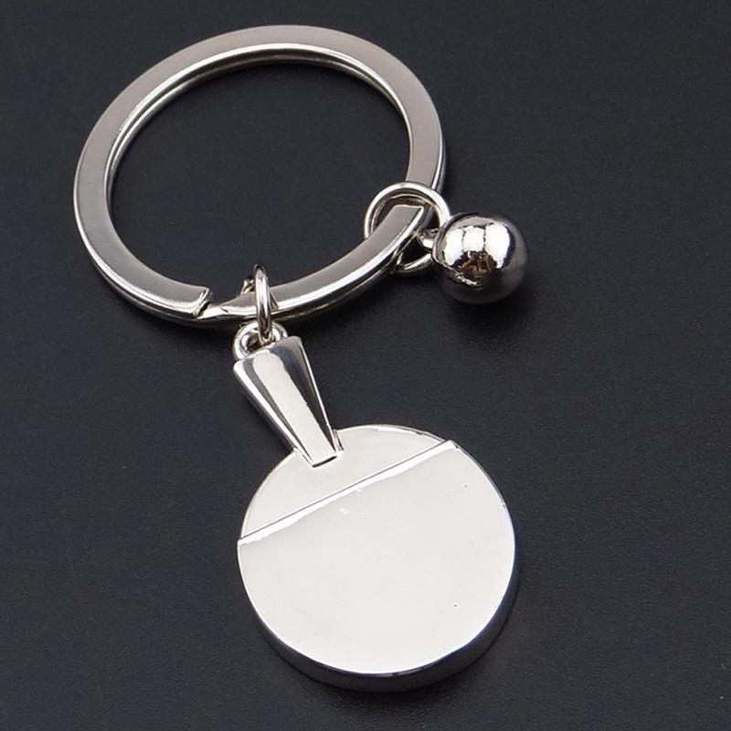 Sport Ping Pong Table Tennis Ball Keychain Creative Ping Pong Bat Key Ring Keychains Car Key Chain Souvenir Gift