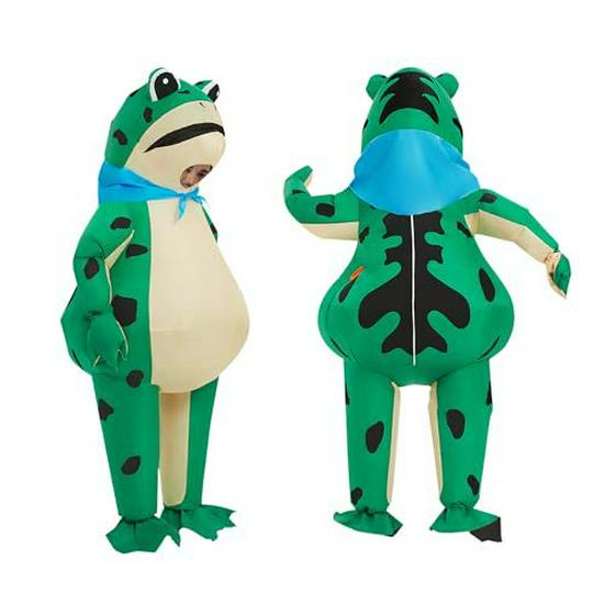 

Костюм надувной лягушки для TikTok для международной аудитории: Хэллоуин Уличный Мультяшный Маскот Adult One Size