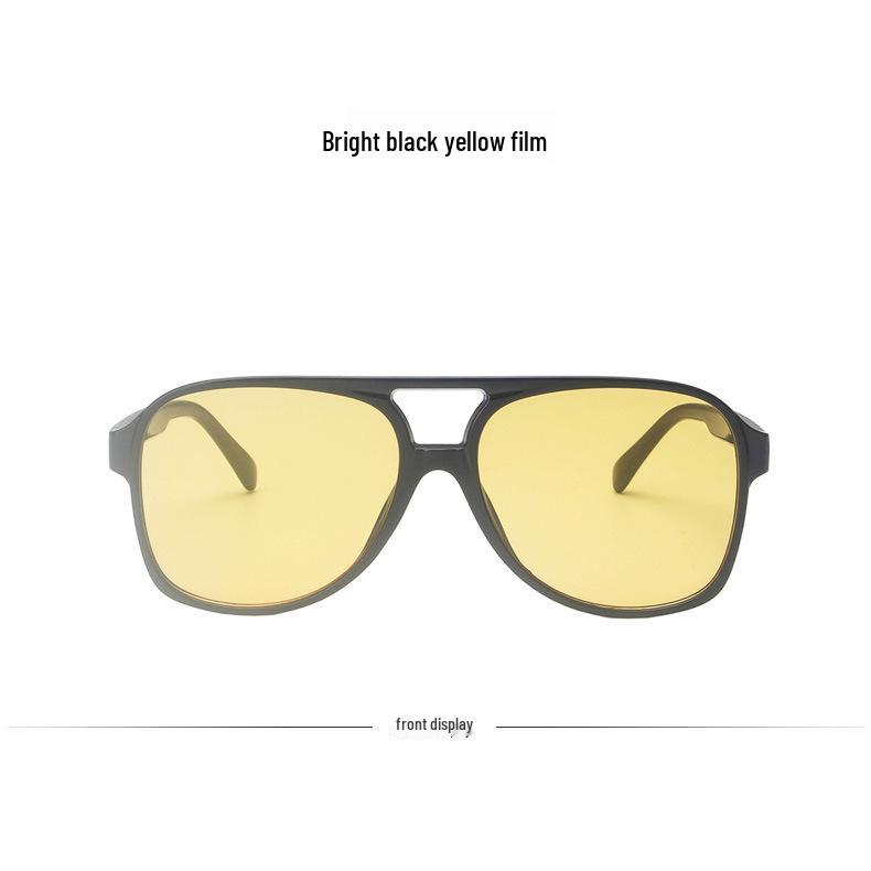 2021 Trendy Retro Double Bridge Sunglasses with Ocean Lens, Big Frame for Men & Women.