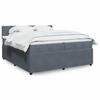 Maison Exclusive - Rete a doghe per letto e materasso Grigio scuro 200x200cm Velluto