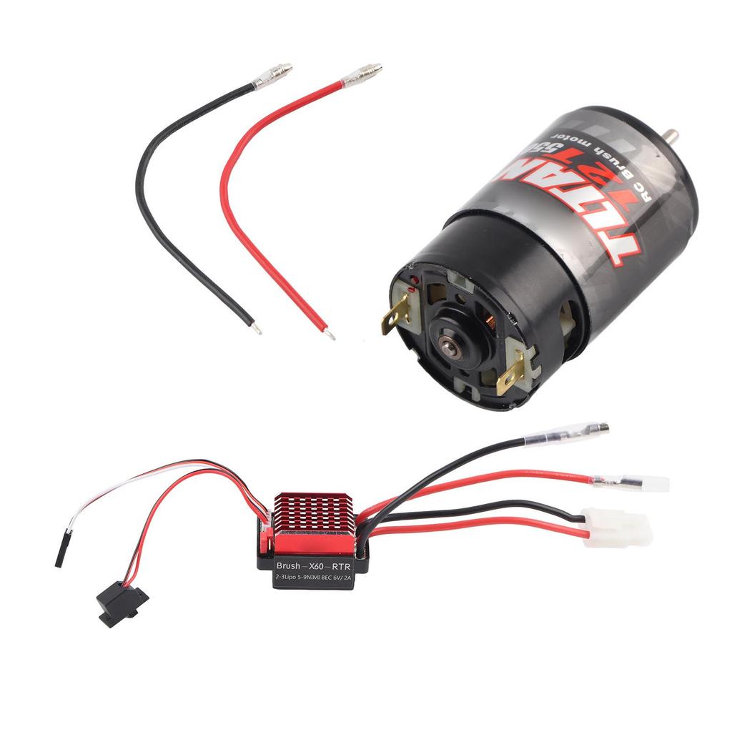 550 Brushed Motor 360A Brushed Electronic Speed Controller ESC Fit for 110 RC Car12T