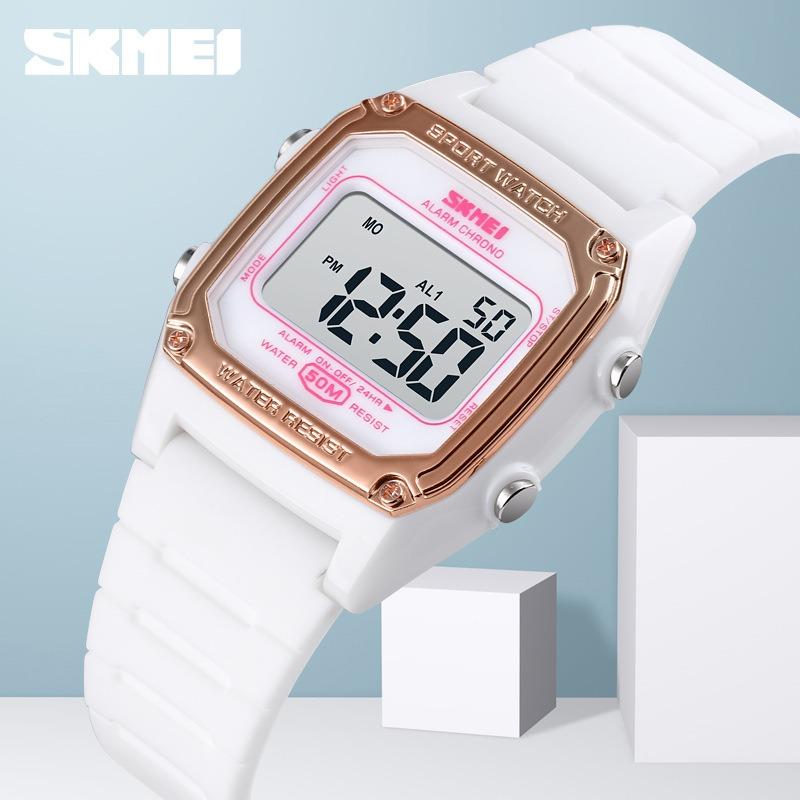 Waterproof plastic outdoor sports children's leisure digital button pin buckle student electronic watch