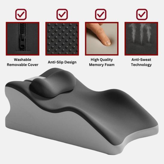Couples Wedge Pillow Memory Foam Leg Wedge Back Cushion Ergonomic Intimacy Support Prone Pillow for Bedroom Living Room Sitting Lying