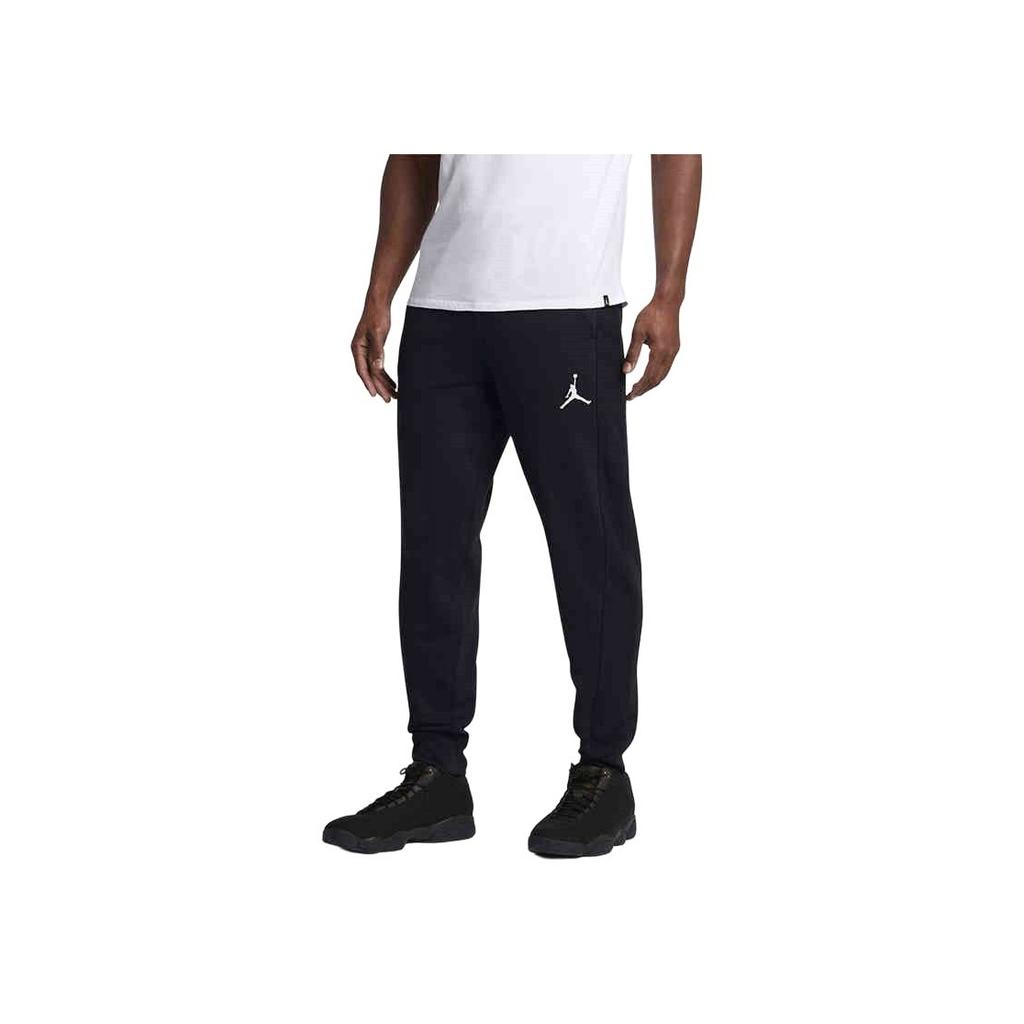 Nike Solid Color Drawstring Elastic Waist Joggers With Brand Logo Print And Cuffed Ankles Men Bottoms Black 934561-010