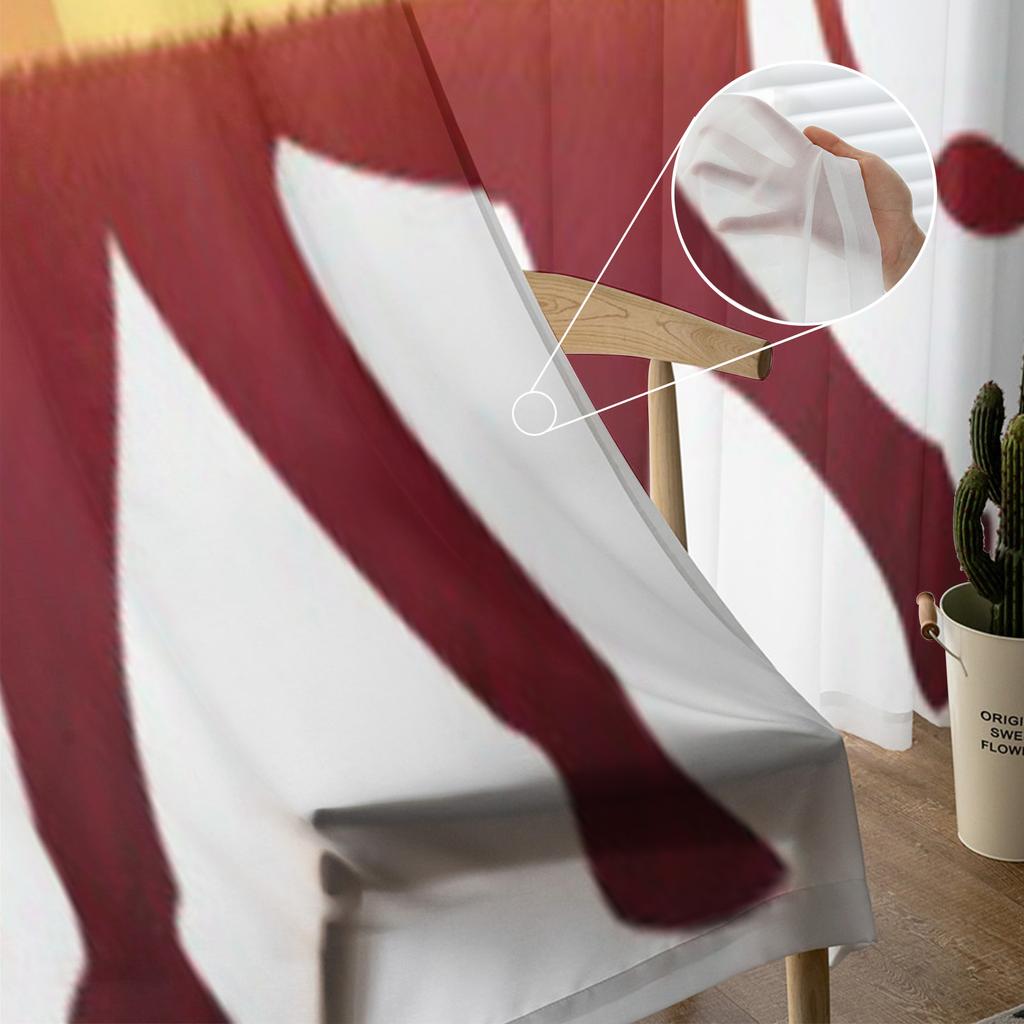 African Landscape Elephant Sheer Curtains For Bedroom Living Room Tulle Curtains For Kitchen Window Voile Curtains