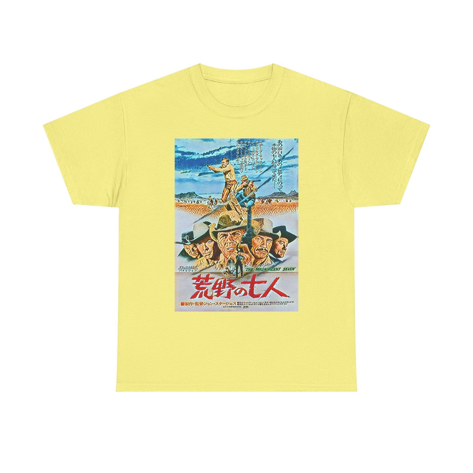 The Magnificent Seven Graphic Print Japan Movie SS Unisex Heavy Cotton Tee Unisex T-Shirt M