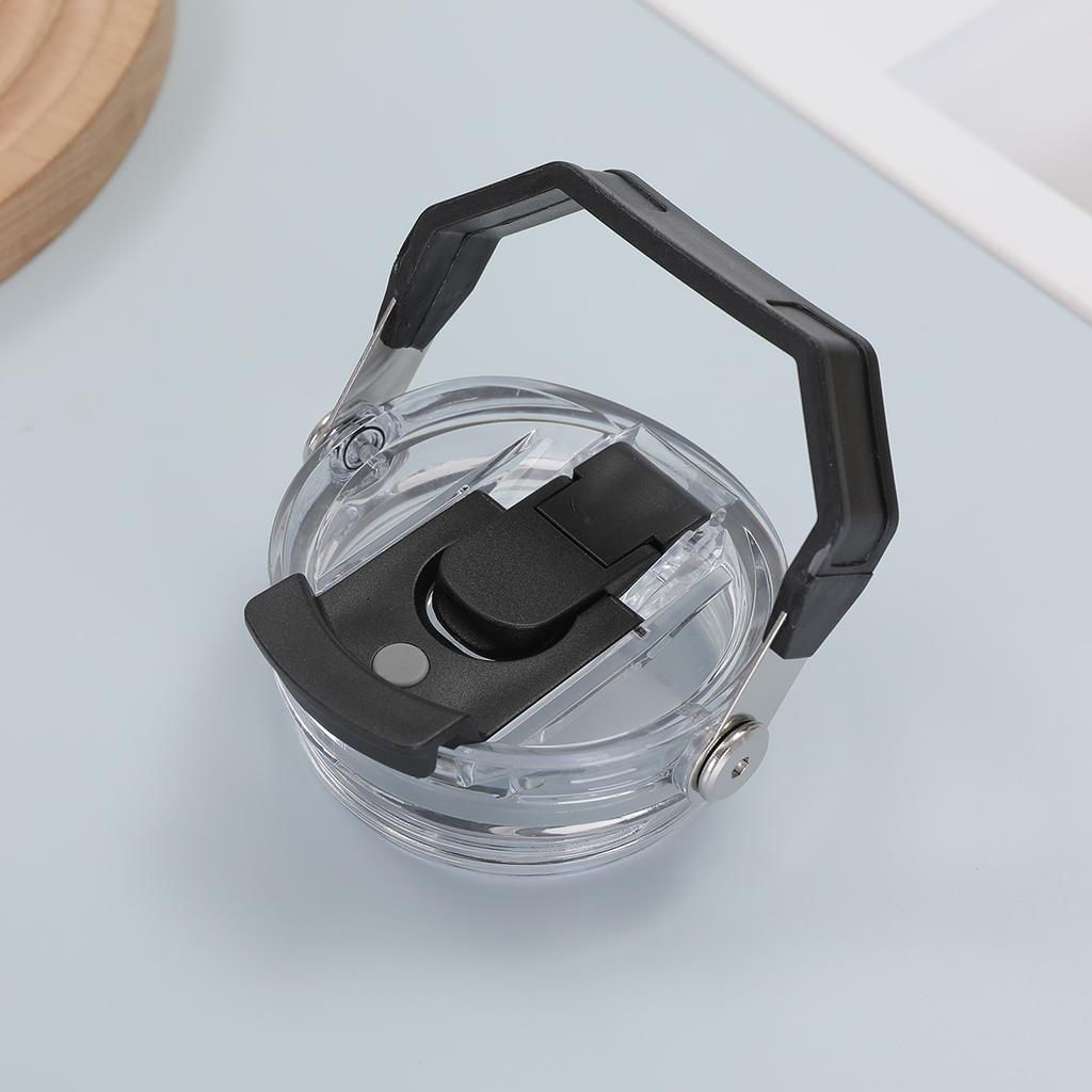 1PC Reusable Plastic Cup Lid with Handle Fit for Stanley 30OZ Water Cup Spill Proof Splash Resistant Tumbler Lids Reusable Lids