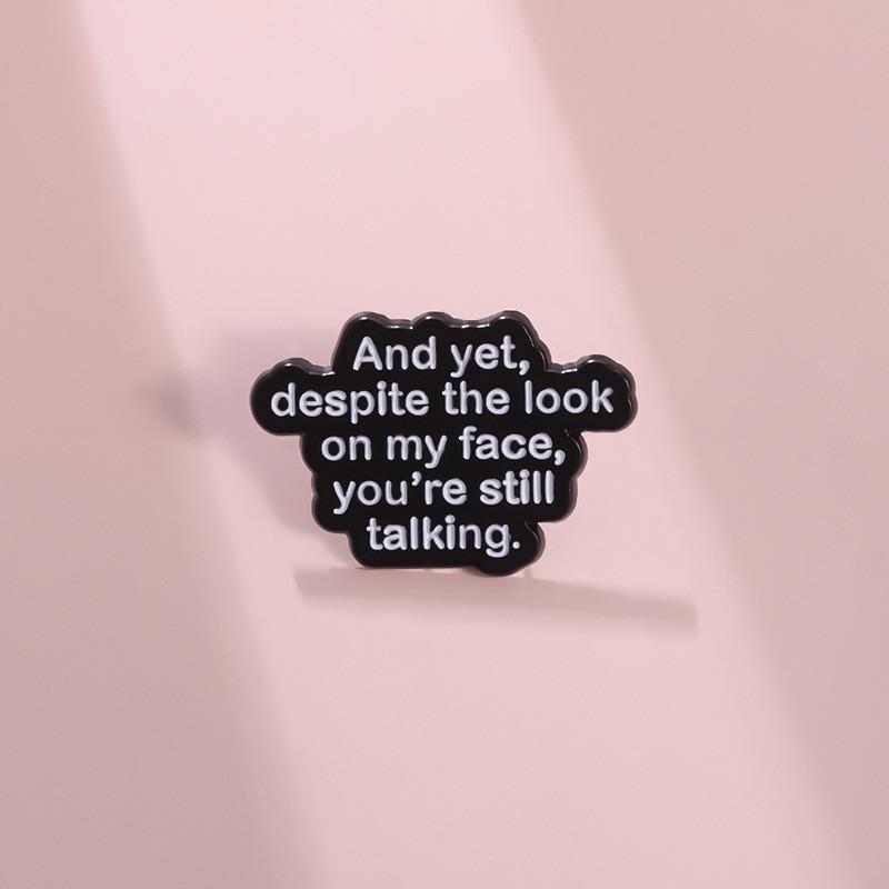 Elegant Black Alphabet Badge Metal Brooch For Stylish Decoration And Fashion Accessories