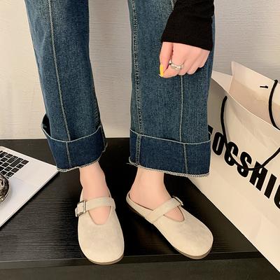 Baotou Halbschuhe Damen Oberbekleidung 2025 neu Frühling und Sommer mit Röcken weiche Sohle ausgehen coole Hausschuhe