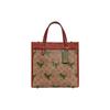 New Field Canvas Artificial Leather Tote Bag, Shopping Bag, Shoulder Bag, Crossbody Bag, Handbag Trumpets Women's Tan CF083-BKHRU