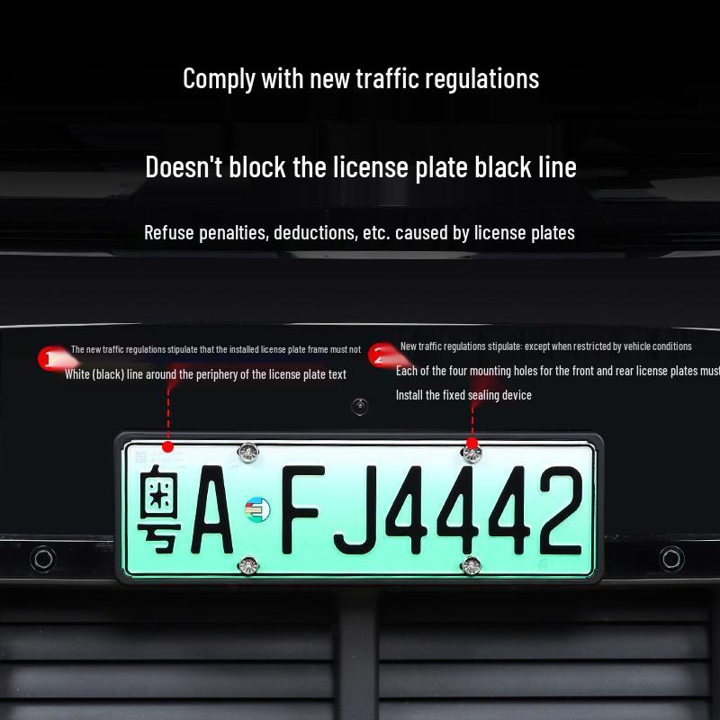 Ideal L6 License Plate Holder: Original Car Color, Fully Enclosed, Anti-bending Protector for New Energy Vehicles