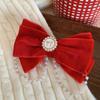 Cloth Velvet Red Bow Hairpin Plush Ancient Style Hairpin Cute Hanfu Hair Sticks  Baby