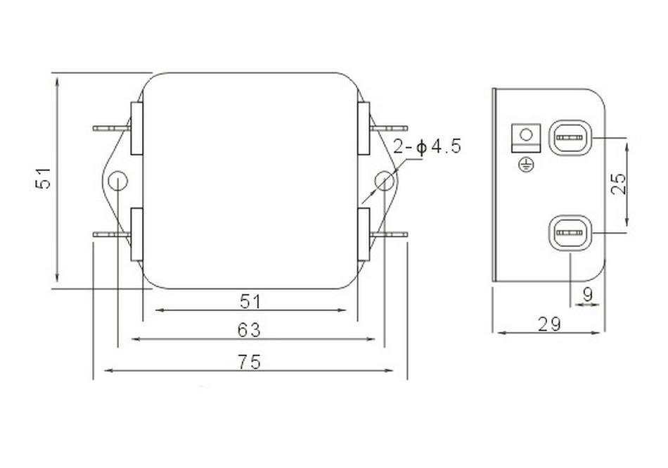 A2IL-10A 250V AC EMI Noise Filter
