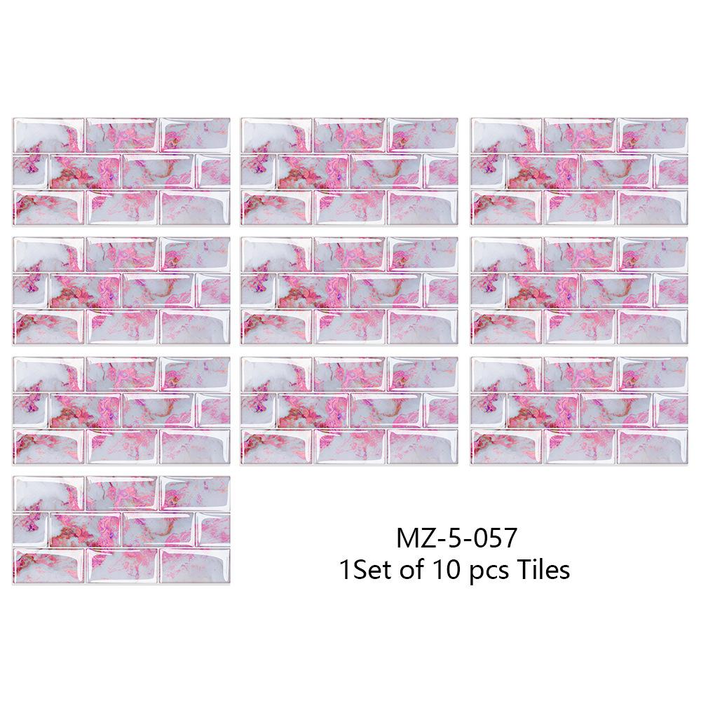 10ks 15cmX30cm DIY mramorové samolepky na zeď Imitace cihla Dekorace do ložnice Vodotěsná samolepicí tapeta na dlaždice Dekor do kuchyně