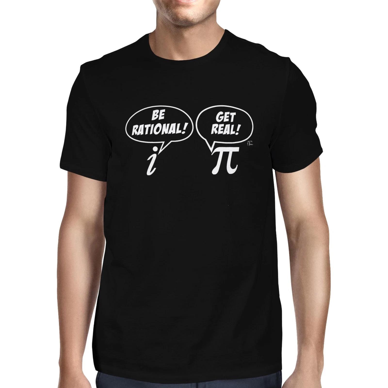 1Tee Mens Be Rational Get Real Math s T-Shirt L