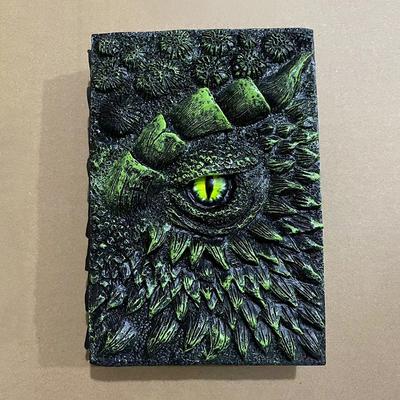 Vintage Dragon Embossed Resin Cover Cestovní deník Notebook Cestovní deník A5-Note Book Art 3D Relief Diary Book 1ks