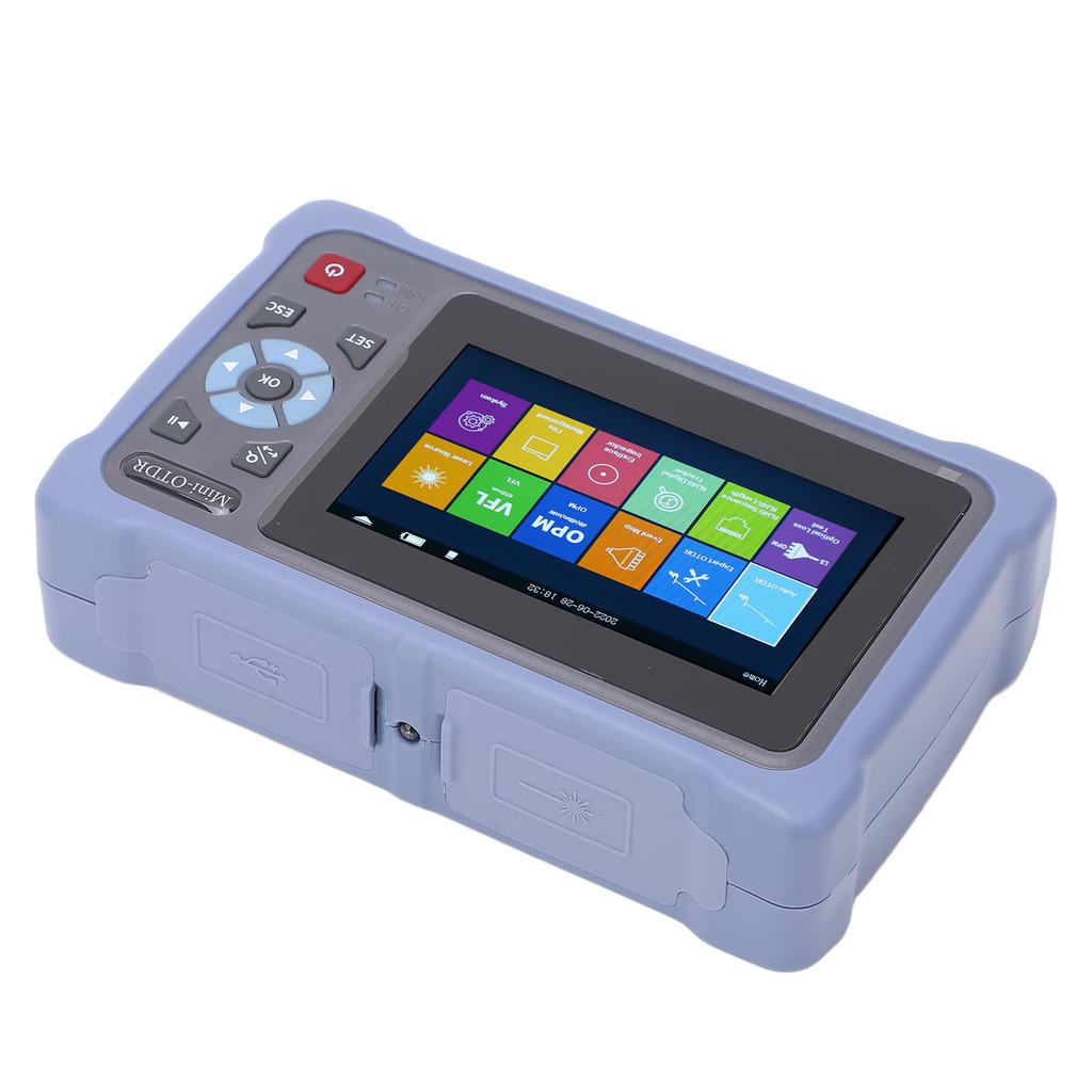 Optical Network Tester OTDR Optical Time Domain Reflectometer 4.3in Touch Screen EU Plug 110‑240V