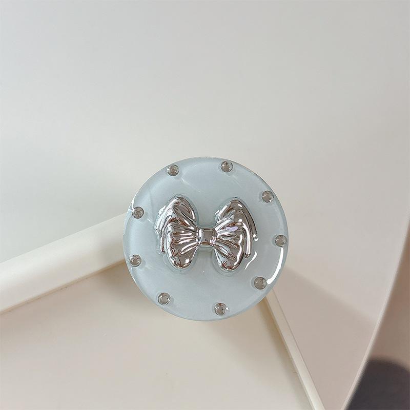 Bowknot Magnetic Airbag Phone Holder - Japanese/Korean Creative Adhesive Desktop Stand for Lazy Viewing