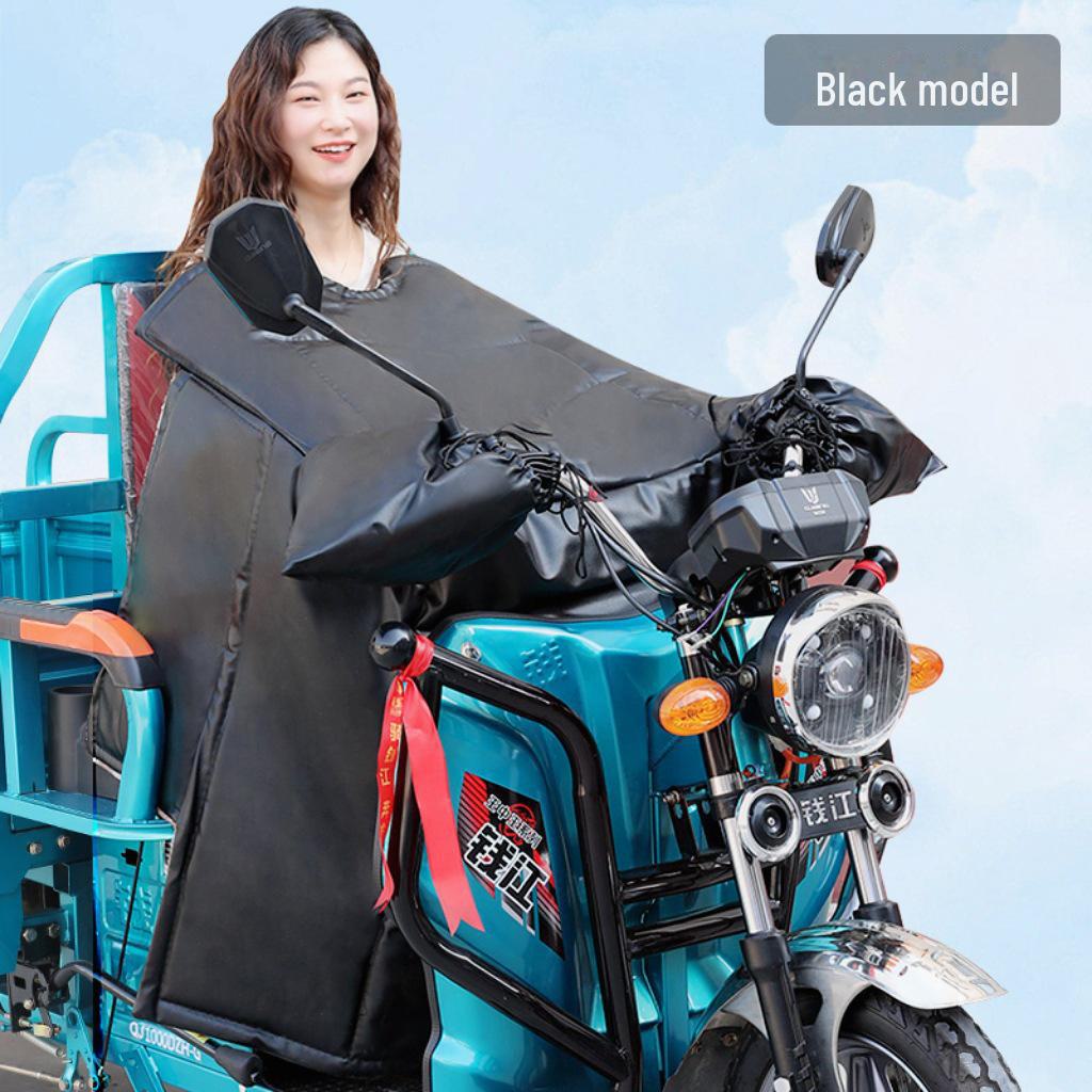 

Толстое кожаное зимнее ветровое стекло для электромобиля и мотоцикла — водонепроницаемое, утепленное, с бархатной подкладкой