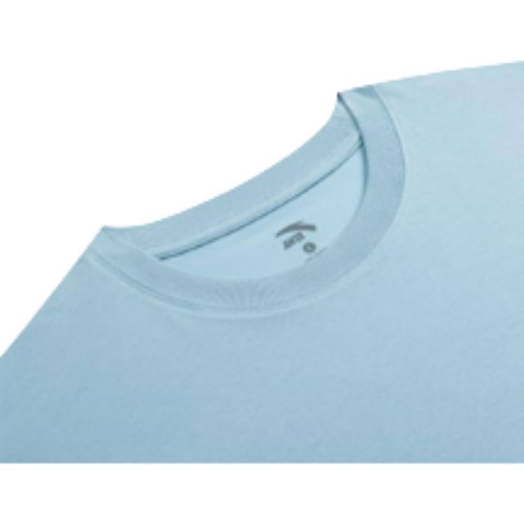 Anta Lifestyle Series Letter Print Round Neck Loose Short Sleeve Drop Shoulder T-Shirt Men Tops Light-Blue 152428148-3