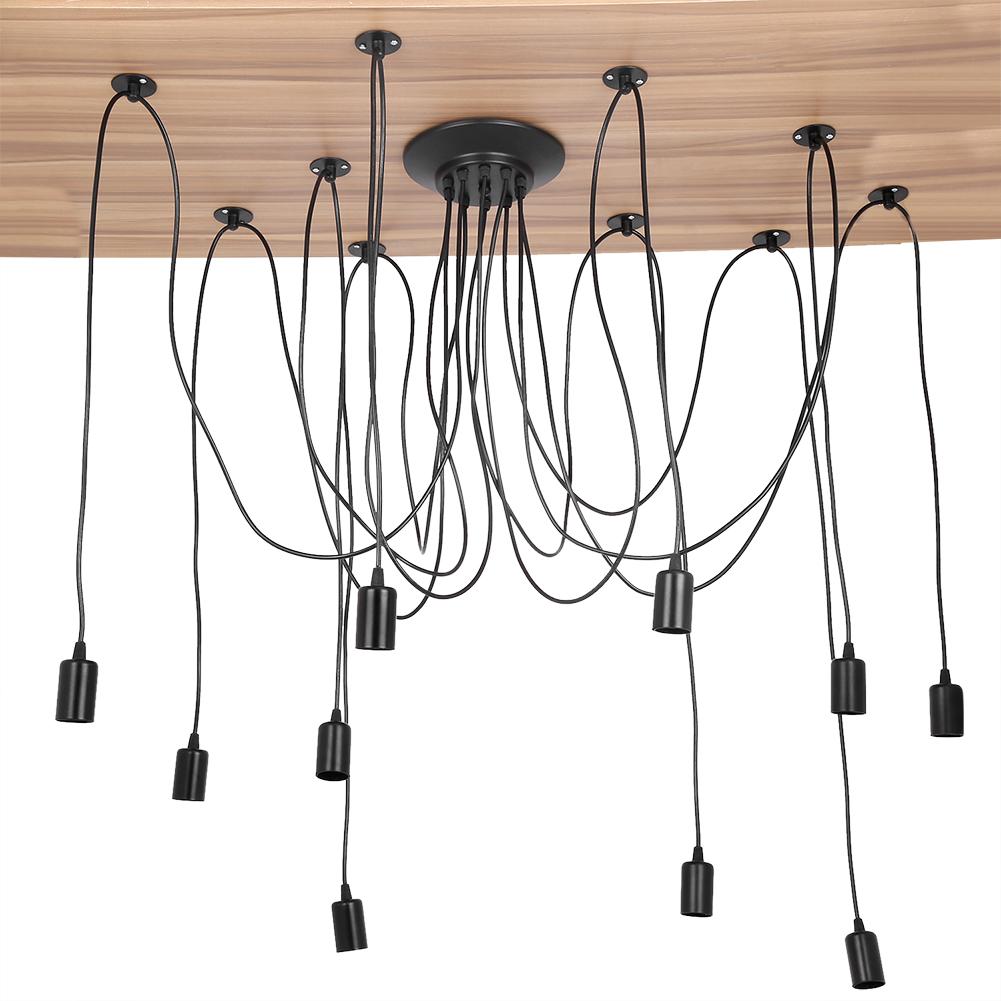 10 Head Industrial Vintage Style Pendant Light Holder Ceiling Lamp Hanger Fixtures