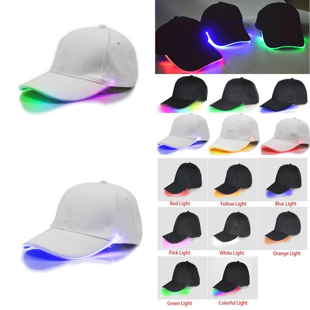 Adjustable Led Lighted Up Hat For Nighttime Parties And Outdoor Events With Colorful Glow Options