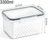 Refrigerator Food Storage Container with Filter Lid Keep Fruits Vegetables Berries and Meat Fresh for Longer Plastic  Container
