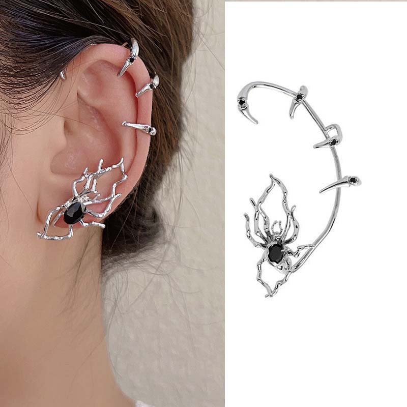 Hiphop Punk Spider Earrings Fashion Women Irregular Claw Earrings No Pierced Ear Cuffs Party Jewelry Valentine's Day Gifts