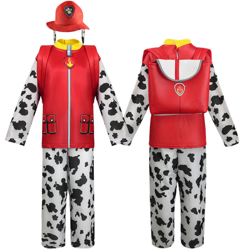 Kids Boys Paw Patrol Cosplay Costume Chase Marshall Skye Rubble Rocky Zuma Birthday Halloween Party Performance Set