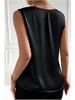 Versatile Faux Silk High-Elastic Solid Color Women's Tank Top