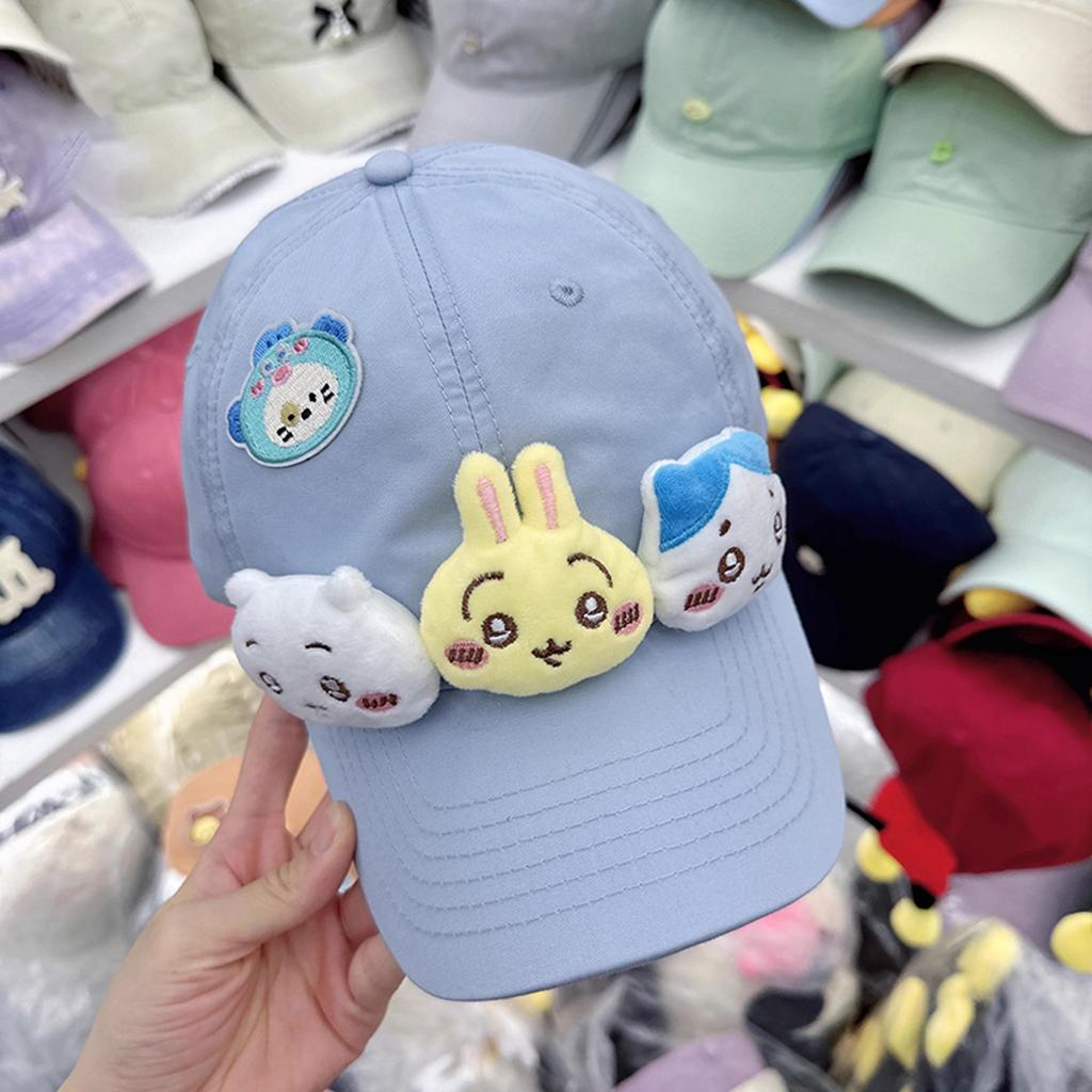New original cartoon baseball cap female cute spring and autumn sweet simple big brim cap
