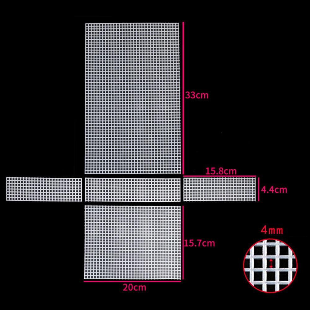 Plastic Weaving Plastic Mesh Cloth Handmade Craft Bags Making Grid Hook White Knitting Crochet Bags Plate Bag Accessories