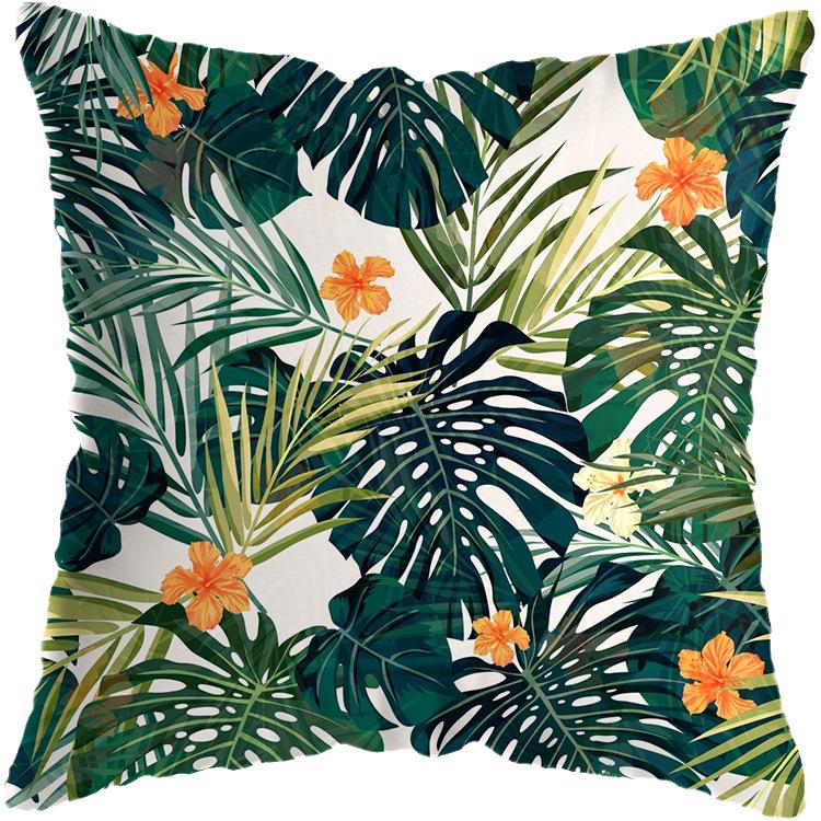 Soft Pillow Cushion Covers 45x45 Cm Decorative Pillows Throw Green Patterns Pillowcase for Sofa Home