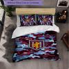 Set Biancheria da Letto Aston Villa Football 3 Pezzi Morbido Set Copripiumino con Federe Set Decorazione Camera da Letto per la Casa