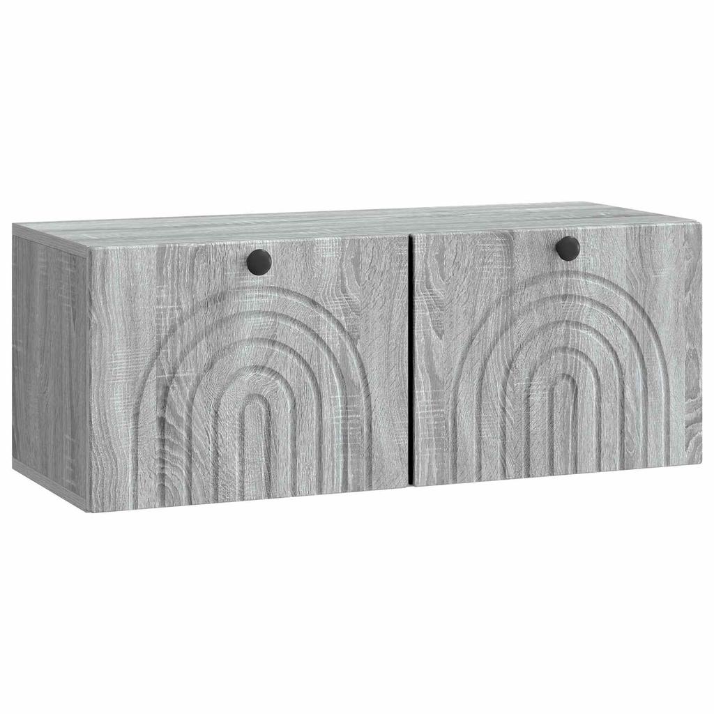 Wall Mounted TV Cabinet Grey Sonoma 78.5 X 31 X 30 Cm