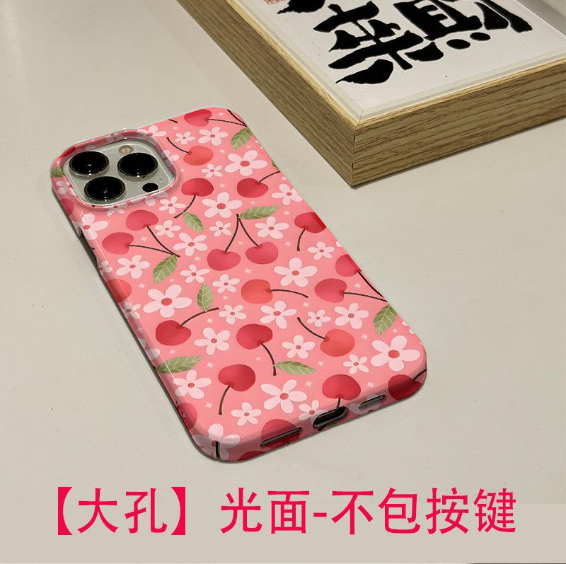 Amazon hot-selling sweet cherry mobile phone case Apple 16 ultra-thin film case iPhone17 anti-drop 14promax