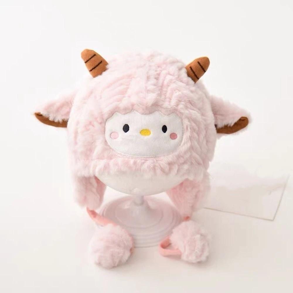 Thickened Cute Sheep Hat Soft Baby Warm Caps Funny Cartoon Beanie Caps Cold Weather Wear