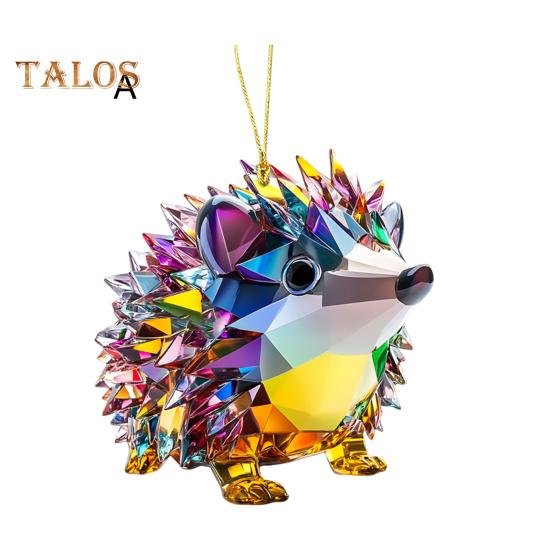 1/2Pcs Automobile Pendants with Lanyard Easy To Hang Colorful Crystal Design Sparkling Acrylic Ornaments Hedgehog Dog Pendants