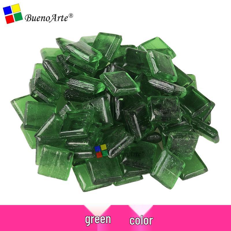 260 Stück 1 cm Transparente Eisjade Mosaik Glasperlen für DIY Kerzenhalter Basteln