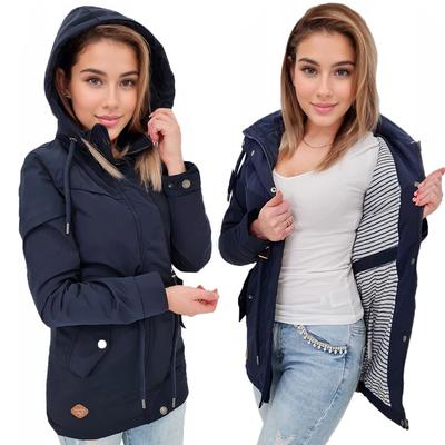 Classic Women' Autumn Transitional Tailored Parka Jacket with Hood 3Xl Beige