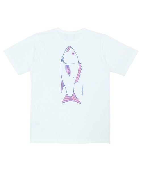WHENIWASYOUNG Fish Graphic T-Shirt (White)