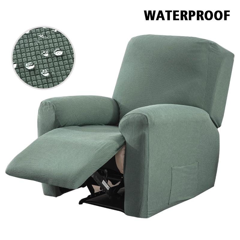 

Водонепроницаемый чехол для дивана-реклайнера, 1 место, эластичный жаккард, одноместный чехол для кресла, пылезащитный нескользящий чехол для стула, 1 комплект зелёный